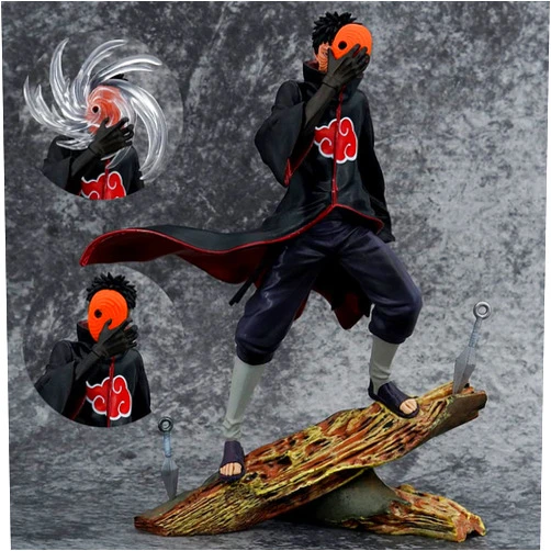 SiKii Itachi Uchiha Akatsuki Action Figure, 11.5 inches Heroes Anime Relation Statue Ornament Toy Gift (Uchiha Obito)