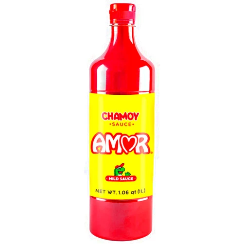 Amor Chamoy Sauce | Bittersweet flavor | 2,500 Scoville level Enjoy it with fruits, veggies, snacks, and drinks | Kosher | 33 fl oz bottle (Pack of 1)