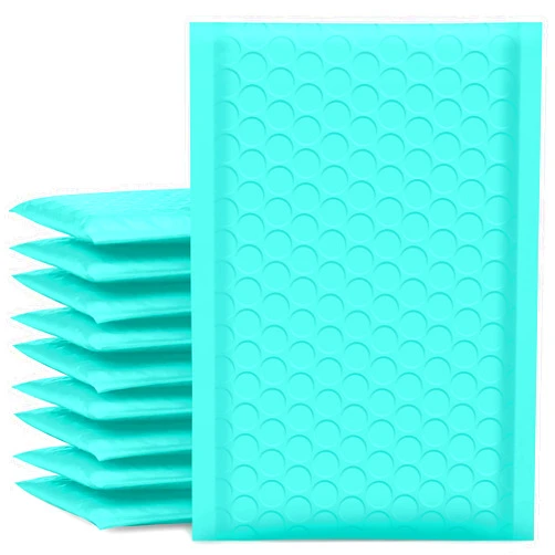 UCGOU Bubble Mailers 4x8 Inch Teal 100 Pack Poly Padded Envelopes Small Business Mailing Packages Opaque Self Seal Boutique Shipping Bags Bubble Mailer