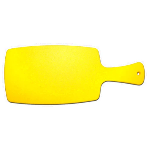 Passeal RestaurantCoolerGaskets.com Plastic Cutting Board with Handle – Paddle-shaped Charcuterie Board and Serving Tray,6 inch x 15 inch (Yellow)
