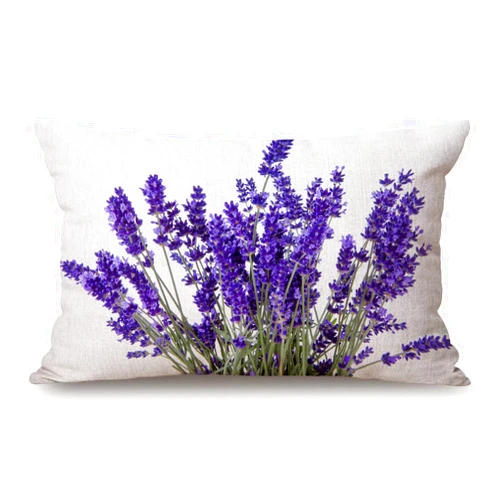 Solekla Lavender Flowers Farmhouse Pillow Covers 12x20 Inch,Home Decorative Throw Pillow Case Cushion Cover,Home Gifts,Housewarming Gift