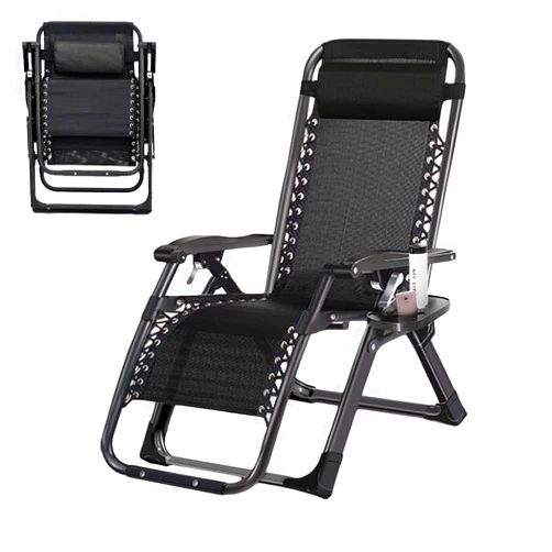 Ontihang Strong Garden Chair Oversized Lawn Chairs for Adults Heavy Duty Outdoor Folding Chaise Lounge Chair Adjustable Camping Lounge Chair