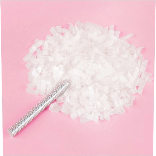 BATTIFE 40Pack White Confetti Wands, Confetti Shoot Poppers, Tissue Paper Confetti Flick Flutter Sticks for Wedding Celebrations, Anniversary, Birthday Party, 7.8inch