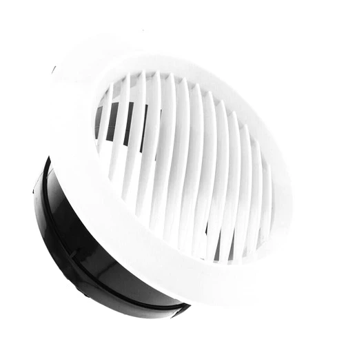 JKOVRME Grille Vent Cover Round Soffit Vent - Plastic Air Vent Louver for HVAC Ventilation System (8 Inch)