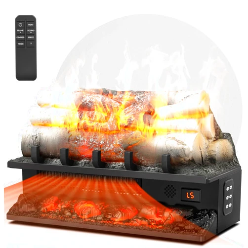 Joy Pebble Electric Fireplace Log Heater 750W/1500W, 20