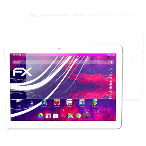 AtFoliX Plastic Glass Protective Film compatible with Artizlee ATL-31 Glass Protector, 9H Hybrid-Glass FX Glass Screen Protector of plastic