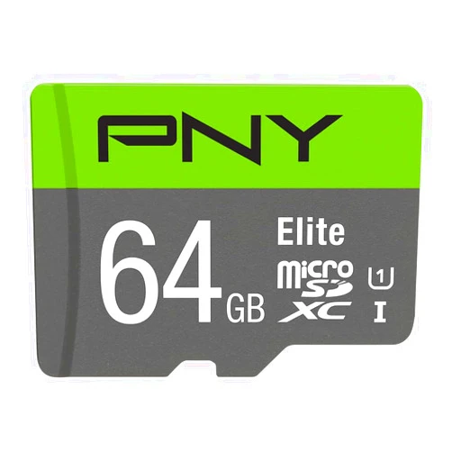 PNY 64GB Elite Class 10 U1 microSDXC Flash Memory Card - 100MB/s, Class 10, U1, Full HD, UHS-I, Micro SD (Pack of 1)