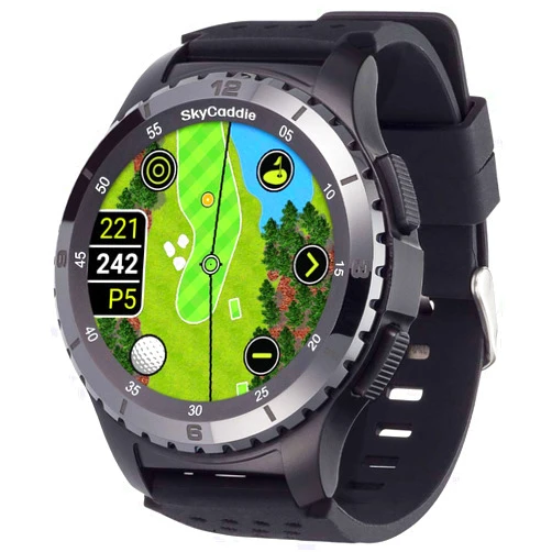 SkyCaddie LX5C Golf GPS Watch with Ceramic Bezel, Black