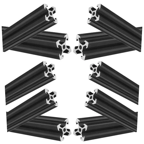 Baykailin 3.9’’(100mm) V Slot 10PCS 2020 Aluminum Extrusion European Standard Anodized Extruded Aluminum Profile for 3D Printer