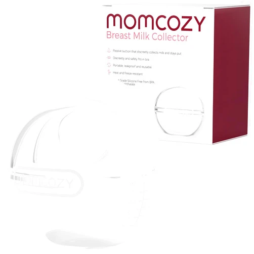 Momcozy Breast Milk Collector, Milk Collectors for Breastfeeding, Reusable Breast Milk Shells, Silicone Catcher with More Fit & Soft (3oz/90ml, 1 Count)