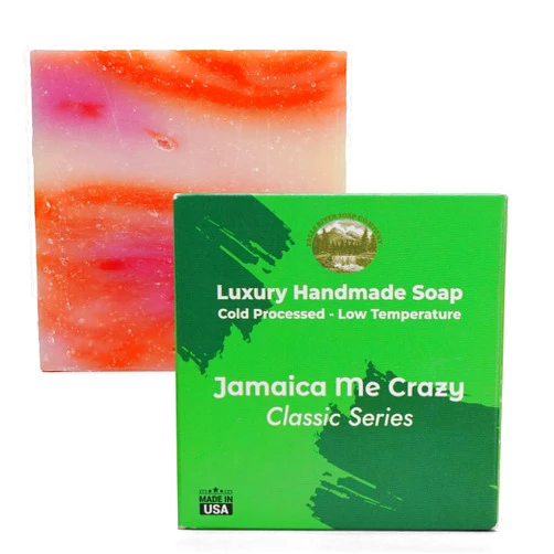 FALLS RIVER SOAP COMPANY Jamaica Me Crazy Castile Handmade Soap Bar [5 oz] No Phthalate, Palm Oil - Paraben Free Natural Soap w/Essential Oils, Glycerin, Refreshing Aroma | Personal Skincare