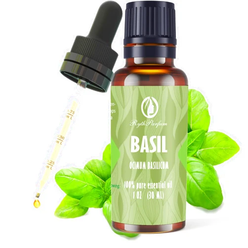 RythParfum Basil Essential Oil with Scaled Dropper * 1oz