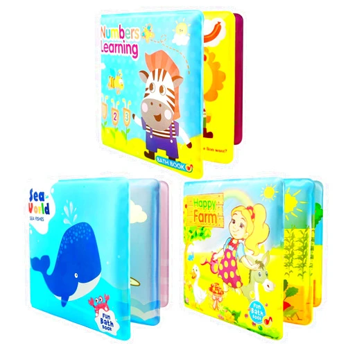 WbwZ Bath Book Toys Early Education Toys Waterproof Books Bathtub Pool Shower Toys for Kids Infant Baby Toddlers Birthday Gifts