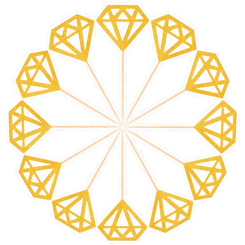 Topoox 50 Pack Gold Glitter Diamond Ring Donut Toppers Cupcake Picks for Bridal Shower Engagement Party Decorations