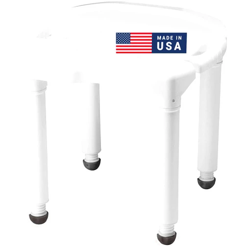 Carex Health Brands Carex Universal Bath Seat and Shower Chair - Bath Chair Supports Up To 400 Pounds - Adjustable Height Shower Bench, Plastic Stool For Shower, Shower Seat
