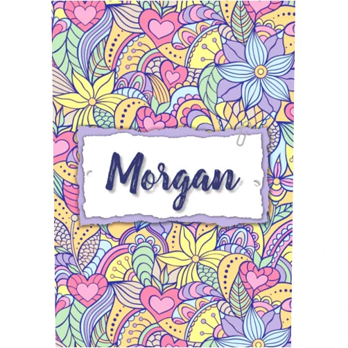 Alba & Hilda USA Publishing Morgan: Notebook A5 | Personalized name Morgan | Birthday gift for women, girl, mom, sister, daughter ... | Design : floral | 120 lined pages journal, small size A5 (5.83 x 8.27 inches)