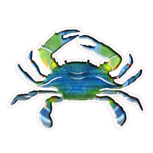 Artisan Owl East Coast Blue Crab Magnetic Auto Bumper Car Magnet - 4x6 All Weather Magnet (1 Magnet)