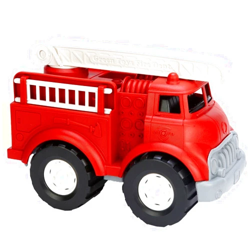 Green Toys Fire Truck - BPA , Phthalates Free Imaginative Play Toy for Improving Fine , Gross Motor Skills. for Kids,Red