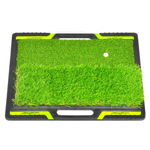 Lehui Golf Hitting Mats - Artificial Turf Mat for Indoor/Outdoor Practice - Rough and Fairway for Driving, Chipping, and Putting Golf Practice and Training (M:(15.6' *17.7'), Green)