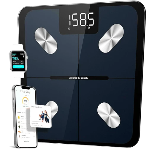 Etekcity Smart Scale for Body Weight FSA HSA Store Eligible, Bathroom Digital Weighing Scale with BMI, Body Fat, Muscle Mass, Accurate Bluetooth Home User Health Equipment Sync Apps