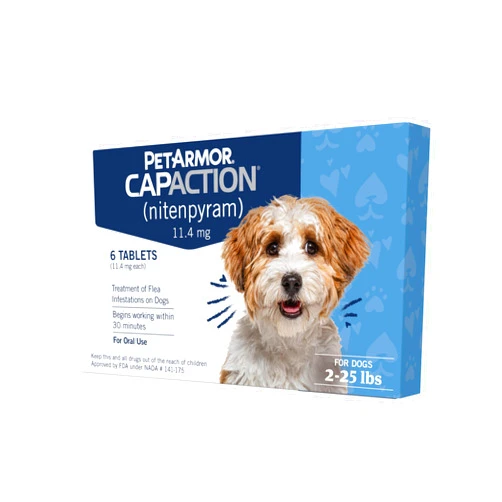 PetArmor CAPACTION (nitenpyram) Oral Flea Treatment for Dogs, Fast Acting Tablets Start Killing Fleas in 30 Minutes, Dogs 2-25 lbs, 6 Doses