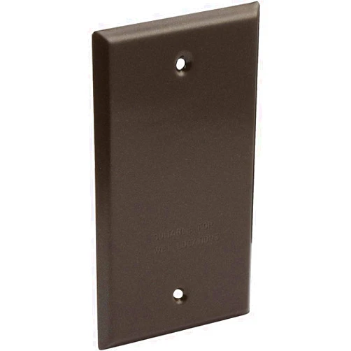 BELL Hubbell-Bell 5173-2 Blank Weatherproof Single Gang Device Mount Cover, Bronze