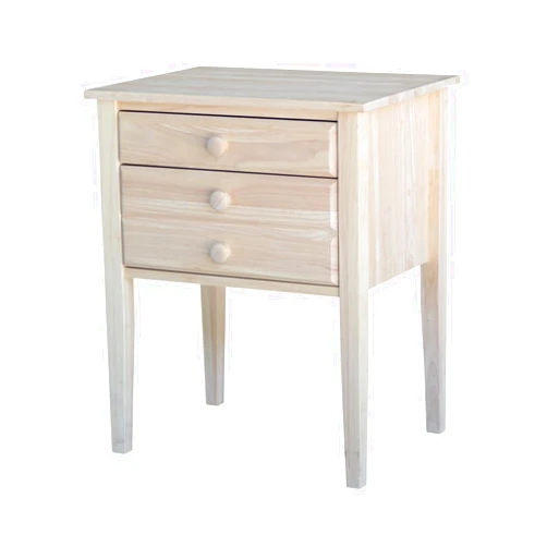 IC INTERNATIONAL CONCEPTS International Concepts Accent Table with Drawers Unfinished