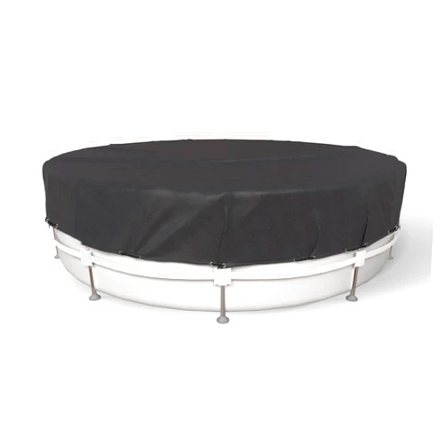 Birodeko 15FT Round Pool Cover, Stock Tank Pool Cover Protector with Pool Cover Accessories, Round Hot Tub Cover Ideal for Waterproof and Dustproof