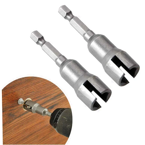 Leediga Pack-2 Hex Shank Nut, Butterfly Hole Socket Wrench, Power Wing Nut Driver, Universal Automobile Accessories, for Most Cars, Trucks and Vans (Silver #2.5In Height)
