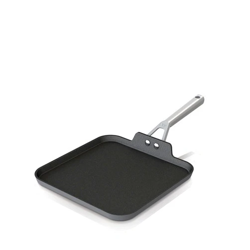 Ninja C30628 Foodi NeverStick Premium 11-Inch Square Griddle Pan, Hard-Anodized, Nonstick, Durable & Oven Safe to 500°F, Slate Grey