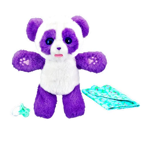 Little Live Pets WODJ4 Cozy Dozys: Petals The Panda | Interactive Plush Toy Panda. 25+ Sounds and Reactions. Magical Eye Movement. Blanket, Pacifier for Kids Ages 4+, Multicolor (26400)