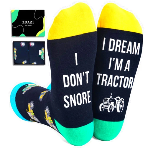 Zmart Racing Car Gifts for Men - Motorcycle Train Tractor Socks, Novelty Jake Brake Gifts