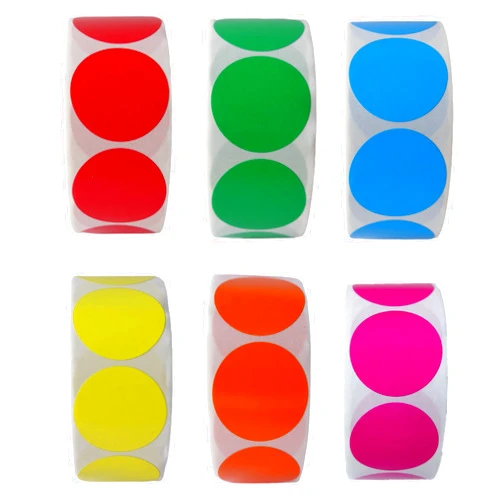 CADEVED 3000 Pieces 1 Inch Color Coding Labels Writable Circle Dot Stickers Color Round Labels for Home Organize, File Classification, Inventory (6 Mixed Colors Set 1)
