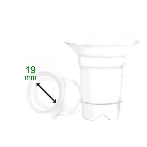 Maymom 19mm Maymom Flange Inserts (Long) Compatible with Freemie 25mm Flanges; Compatible with 24mm Medela PersonalFit Flange, Spectra 24mm Flange, Willow Willow Go 24 mm Cup, 2pc/pk