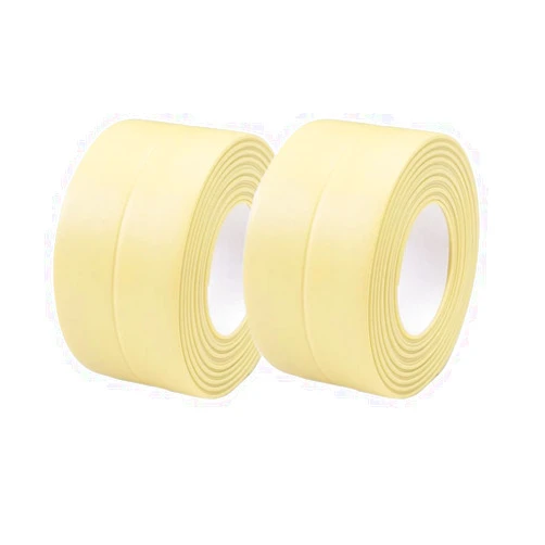 YIYIMIMO Caulk Strip Waterproof and Oil-Proof Caulking Sealing Tape for Cooktop for Sink Toilet Bathroom Wall Edge Bathtub Self Adhesive Caulk Strip Tape (Beige)