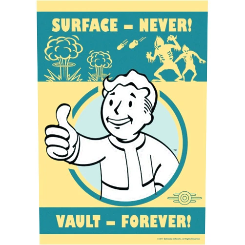 Trends International 8.25x11.75 MDF-Fallout-Vault Forever, 8.25