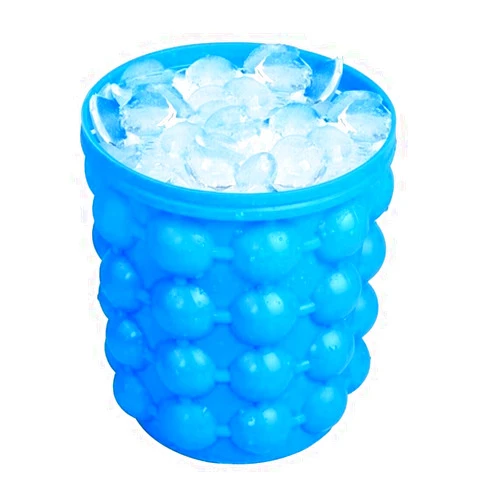 QUOKJHGP Premium Silicone Ice Cup Maker Set with Ice Bucket & Tongs - Ideal for Making Ice Cubes, Perfect for Ice Cold Drinks Includes Ice Cup Mold - 12.8*10*14 cm Dimensions for Easy Ice Making - Must-Have