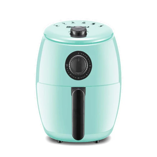 Elite Gourmet EAF0201BLX Personal Compact Space Saving Electric Hot Air Fryer Oil-Less Healthy Cooker, Timer & Temperature Controls, 1000W, 2.1 Quart, Mint
