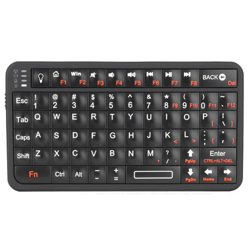 Rii Mini Bluetooth Keyboard,Portable Wireless Keyboard with Backlit,Rechargeable Mini Keyboard for Smart TV/Android TV Box/Smartphone/HTPC/IPTV, Black(Upgrade-TypeC)