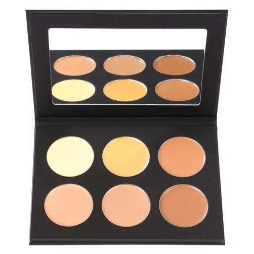Vodisa 6 Colour Makeup Contour Palette-Creamy Concealer Kit-Professional Blemish Face Conceal Correct Contouring Highlighter Pallet-Base Foundation Beauty Cream Make Up Concealer Palette (01 Light)