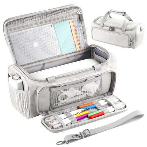LEFOR·Z Carrying Case Compatible with Cricut Joy Xtra Smart Cutting Machine,Protable Storage Bag with Shoulder Strap Compatible with Cricut Joy Xtra Accessories,Cricut Tools,Grey