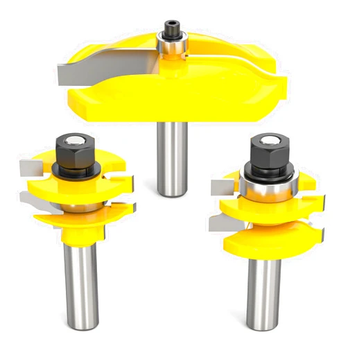 MEANLIN 3PCS Raised Panel Cabinet Door Router Bit Set 1/2 Inch Shank Woodworking Carbide Joinery Wood Milling Cutter for Cabinet Door, Frames and More