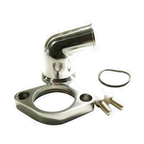 TEAYIR 15° Swivel Polished Water Neck Thermostat Housing Compatible for Chevrolet SBC BBC Small Block Big Block Chevy Engines 283 302 305 327 350 383 396 427 454 502