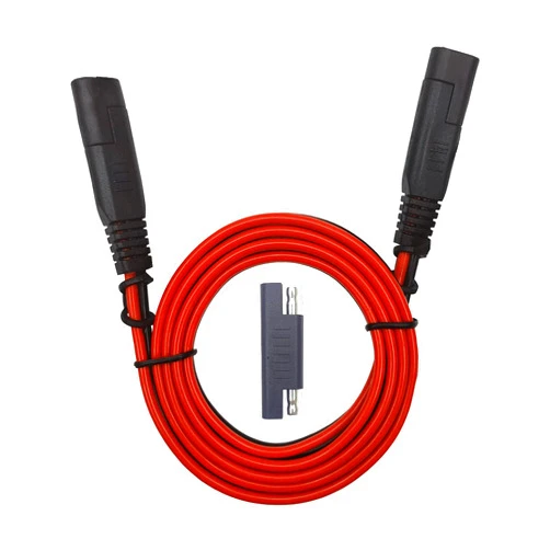 AEISVIK SAE to SAE Connector Extension Cable - 4ft 12V-24V Battery Charging Cord with Dust Cap 2 Pin Quick Connect Disconnect Plug DC Connection for Camp Trailer Solar Panels