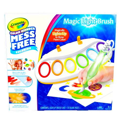 Crayola Color Wonder Magic Light Brush, Mess Free Painting Station for Kids, Holiday Gift for Kids, Toddler Toys & Activities, Ages 3, 4, 5