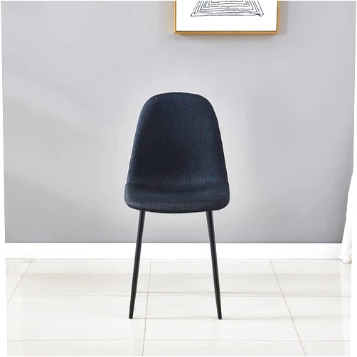 IDS Online Vintage Upholstered Mid Century Kitchen Dining Side Set, Single Chair, Black