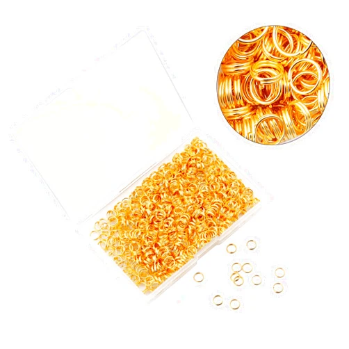 Chuyau 700Pcs Split Rings,Double Loop Jump Ring Sets Split Jump Rings for Jewelry Making,Small O Ring Key Rings Earring Necklace Bracelet Connector for DIY Crafts Making Findings (Gold,6mm)