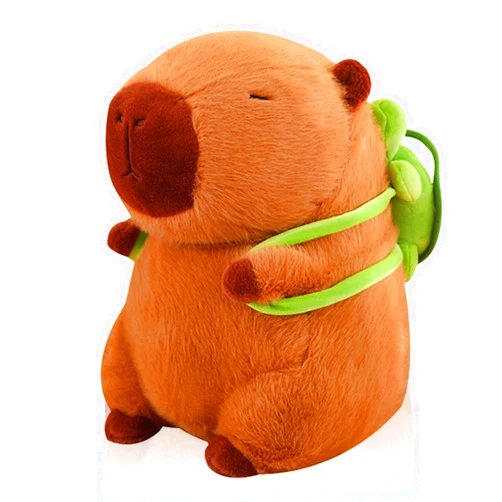 WAKSUN Capybara Plush with Turtle Backpack, Capybara Stuffed Animal,Capybara Plush Toy, Capybara Birthday Decorations,Cute Capybara Plush Toy for Girls and Boys