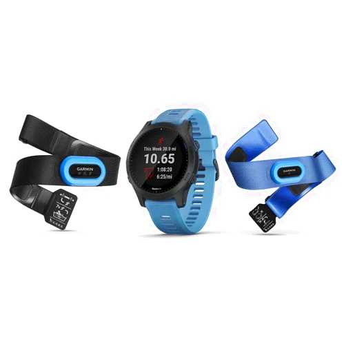 Garmin Forerunner 945 Bundle, Premium GPS Running/Triathlon Smartwatch with Music, Blue (Renewed)