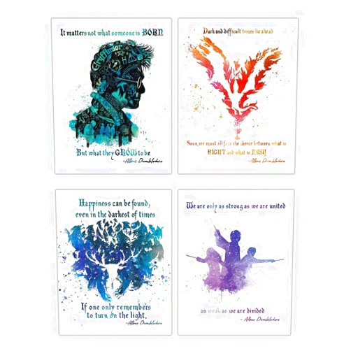 TRENDYPRINT Harry Potter – Dumbledore Quotes - Set of Four 8